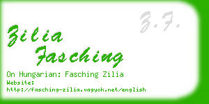 zilia fasching business card